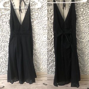 Black Boho Midi Dress